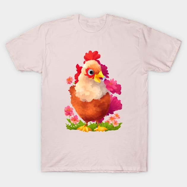 Chickens in bloom T-Shirt by NONGENGZ